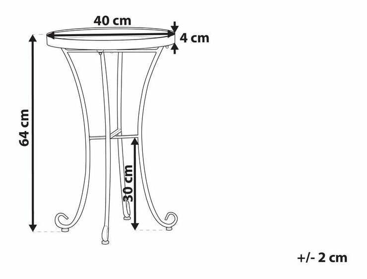 Zahradní stolek CAVEA (růžová)