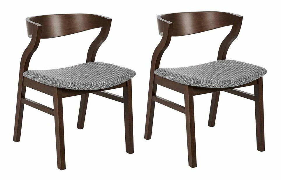 Set 2 ks jídelních židlí Marza (tmavé dřevo)