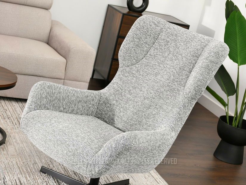 Křeslo Irma (šedá + černá)