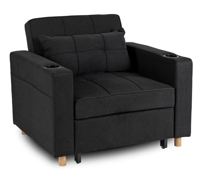 Rozkládací křeslo Suspendida (černá)