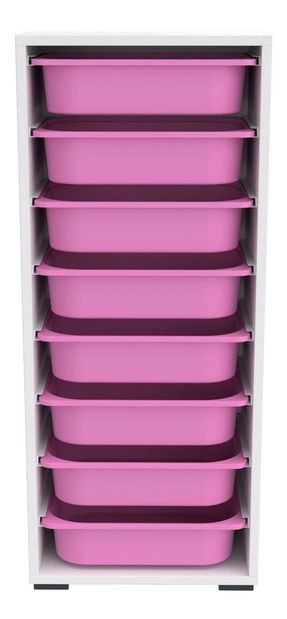 Organizér na hračky Dremonka 4 (bílá + růžová)