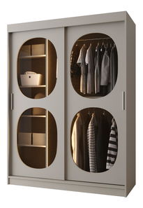 Šatní skříň 150 cm Boomer 2 (kašmír) (s osvětlením)