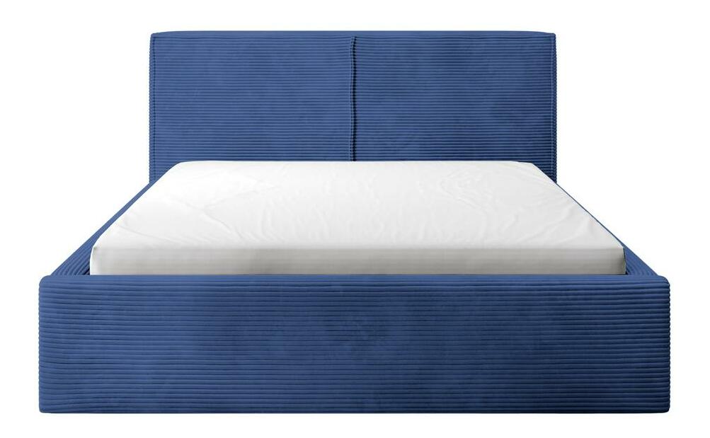 Manželská postel 140 cm Fatime (s roštem) (s úl. prostorem) (námořnická + černá)