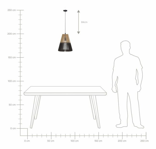 Závěsné svítidlo Cairo (černá)