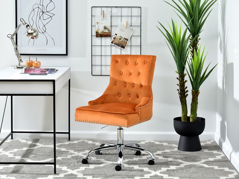 Židle Sonia (oranžová + chromová)