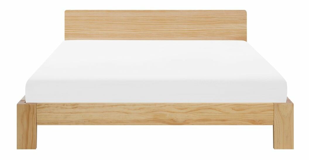 Manželská postel 160 cm ROYAL (s roštem) (světlé dřevo)