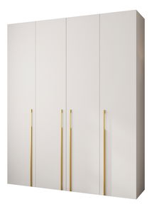 Šatní skříň 200 cm Carmela 50-3 (bílá + zlatá)