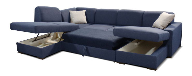 Rohová sedací souprava U York grafit (L)