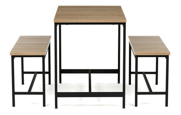 Jídelní set se 2 židlemi Autaus (hnědá)