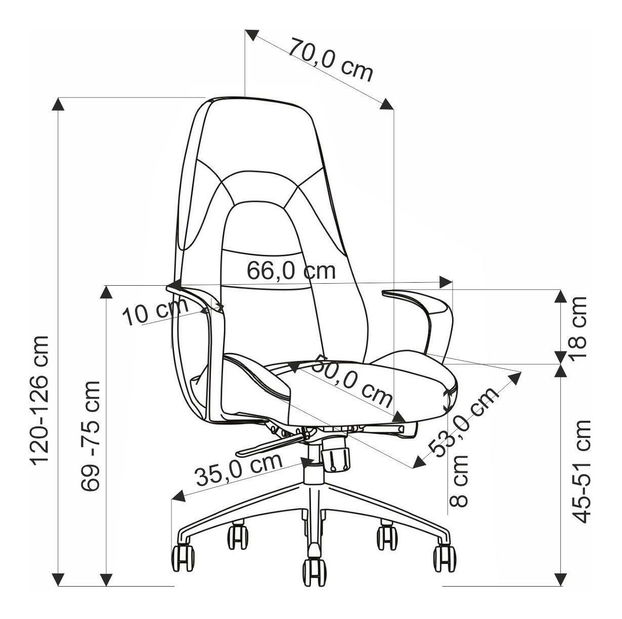 Kancelářské křeslo Darwin (hnědá cappuccino)