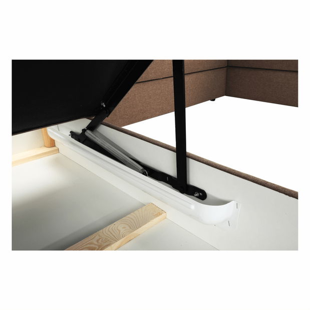 Rohová sedací souprava U York hnědá (L)