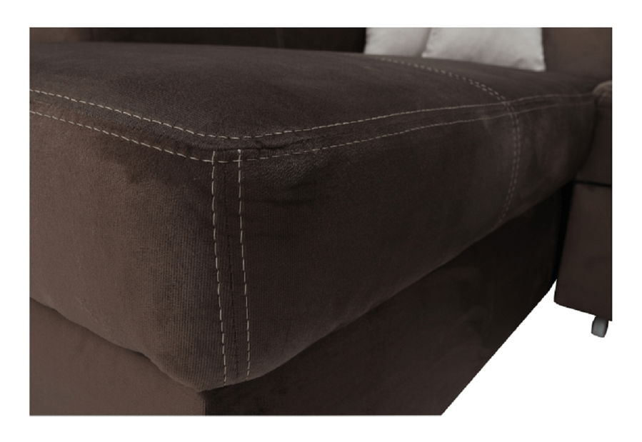 Rohová sedací souprava Milenna (hnědá) (L)