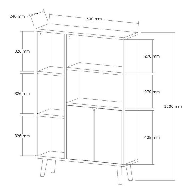 Regál Lumina (dub safírový)
