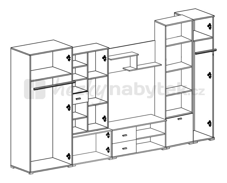 Obývací stěna Aaron OS