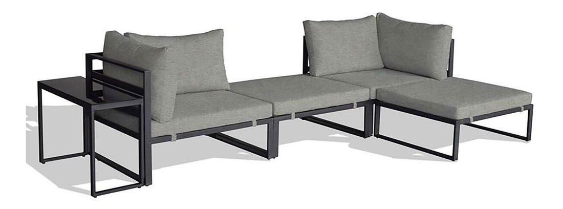 Zahradní sestava Adicionales (antracit + světle šedá) (pro 4 osoby)