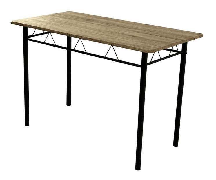 Jídelní set Pacientes (dub světlý + černá) (pro 4 osoby)