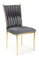 Jídelní židle Kimiko (šedá + zlatá)