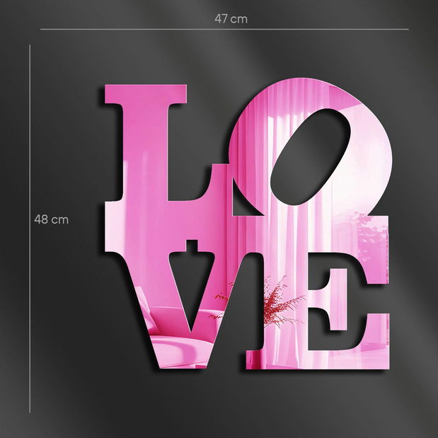 Zrcadlo Ozi 8 (růžová)