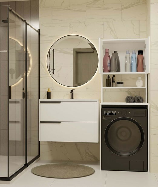 Skříňka nad pračku Perdieron 3 (bílá)