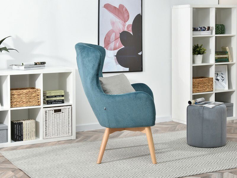 Křeslo Léto (tyrkysová + buk)