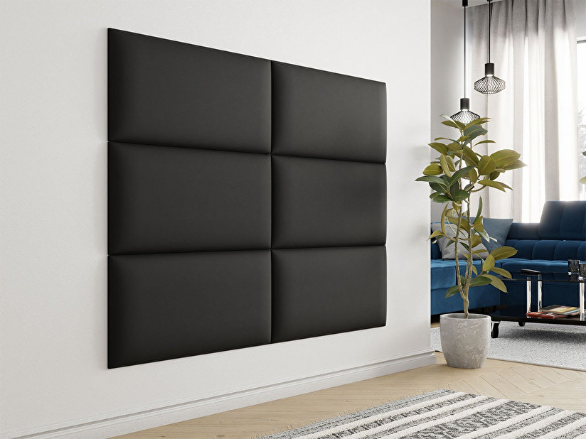 Čalouněný nástěnný panel Pazara 84x42 (ekokůže soft 11 (černá)