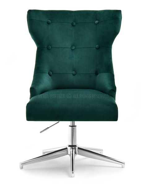 Křeslo Elza (zelená + chromová)