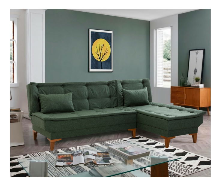 Rohová sedačka Santic (Zelená)