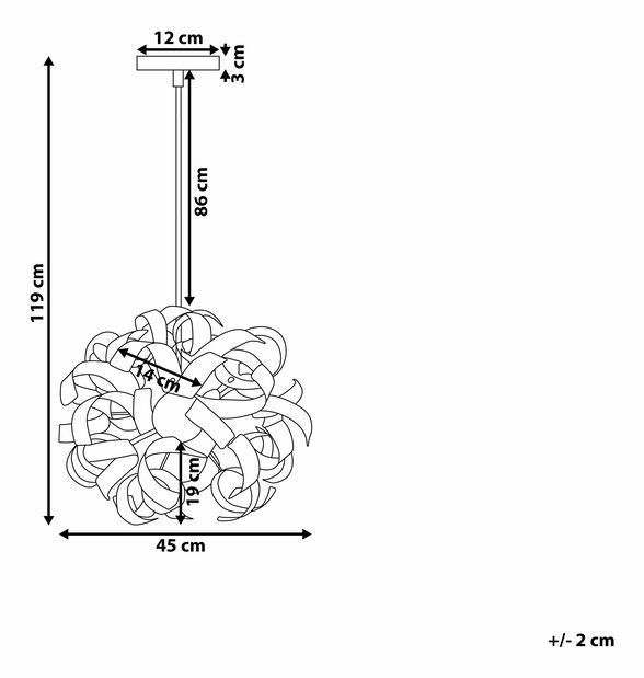 Závěsná lampa Ivins (stříbrná)