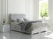 Boxspring postel 140 cm Daliny (světle šedá) (s úložným prostorem)