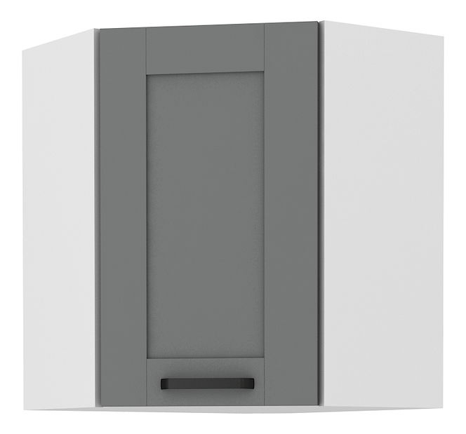 Horní rohová kuchyňská skříňka Lucid 58 x 58 GN 72 1F (dustgrey + bílá)