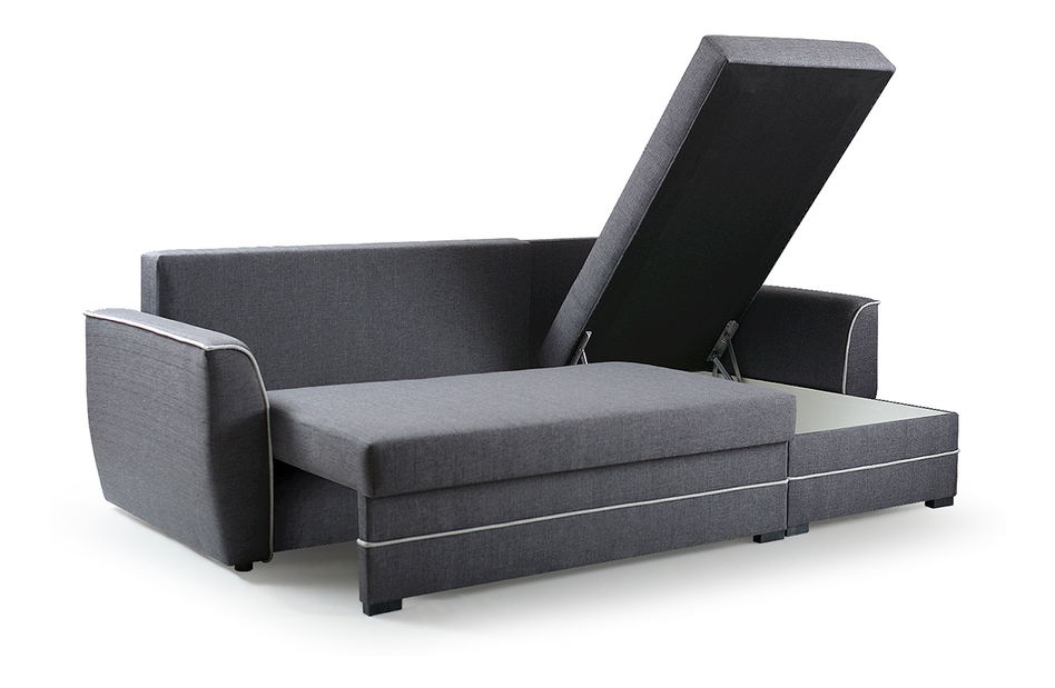 Rohová sedací souprava Silvam (tmavě šedá) (P)