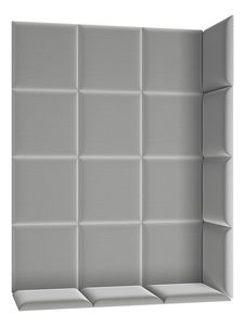 Set 19 čalouněných panelů Quadra 120x160 cm (světlešedá)