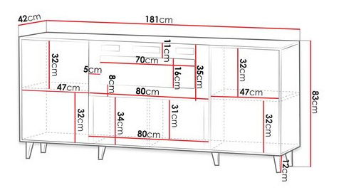 Komoda s elektrickým krbem 180 Tilderi Grey (antracit) *bazar