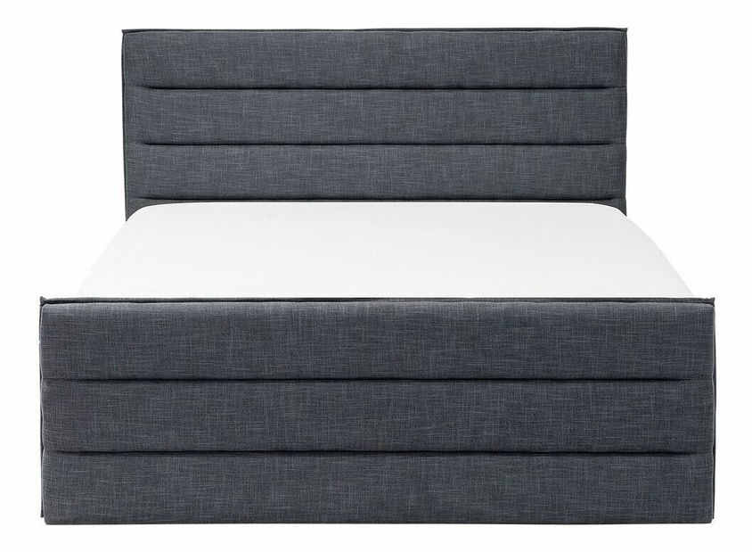 Manželská postel 160 cm VALDO (s roštem) (tmavě šedá)