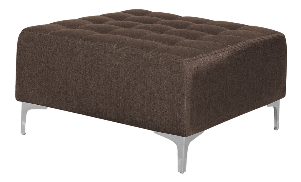 Rohová sedačka Aberlady (hmavě hnědá) (s taburetkou)