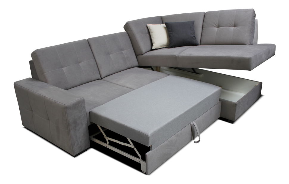 Rohová sedací souprava Nell 2F+BL (černá) (P)