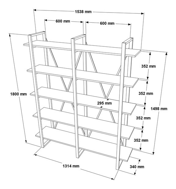 Regál Minnie 05 (Ořech)