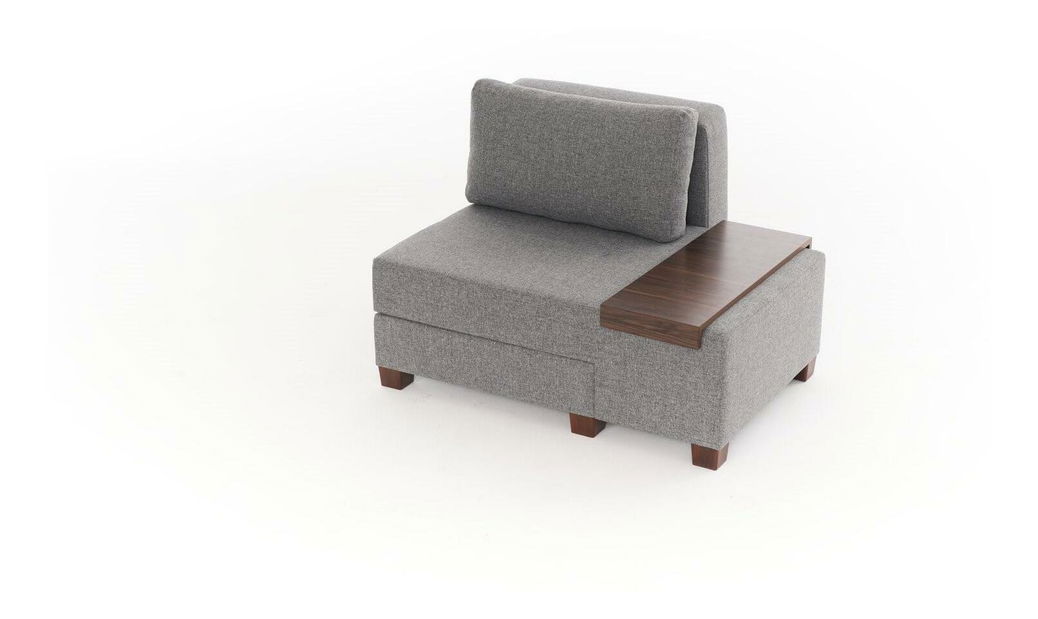 Rozkládací křeslo Perenilla L (P) (šedá + ořech)