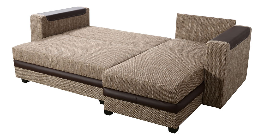 Rohová sedací souprava Bono (tmavě šedá + černá) (P)