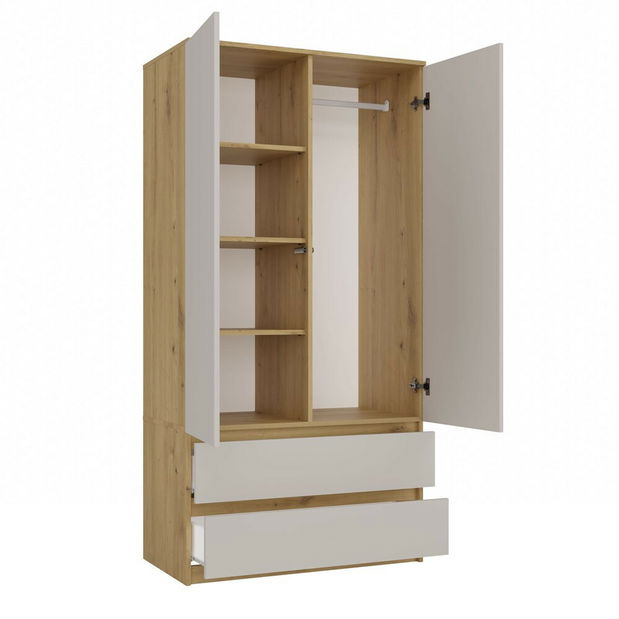 Šatní skříň Musecalo 1 (dub artisan + kašmír)