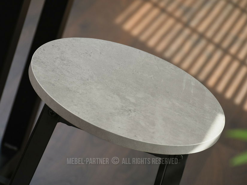 Jídelní set Remma (beton + černá) (pre 2 osoby)