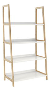 Regál Keon 2 (bílá + přírodní)