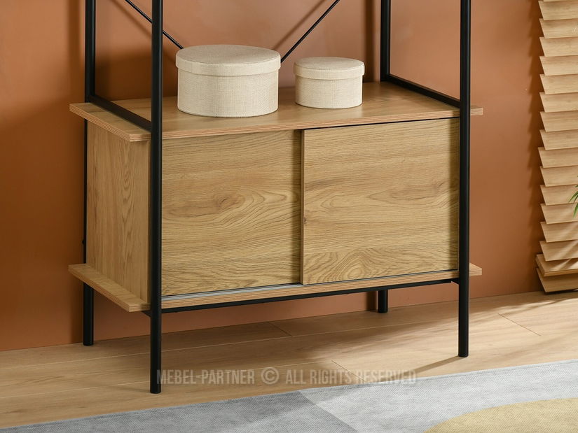 Regál Almasa A2 (dub + černá)