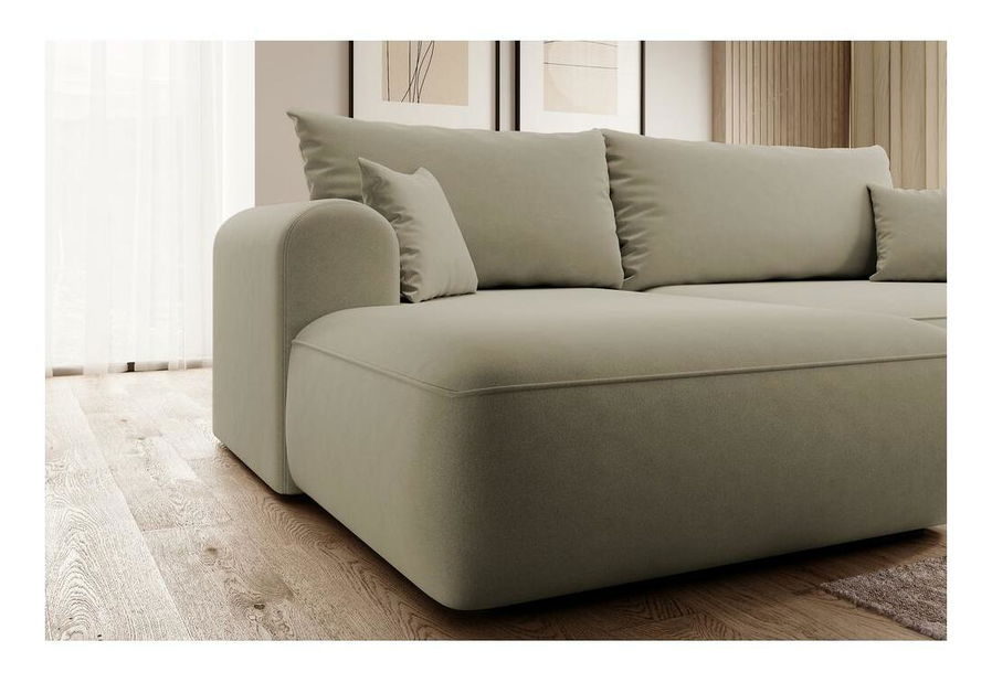 Rohová sedací souprava Olivo I (L) (béžová střední + černá)