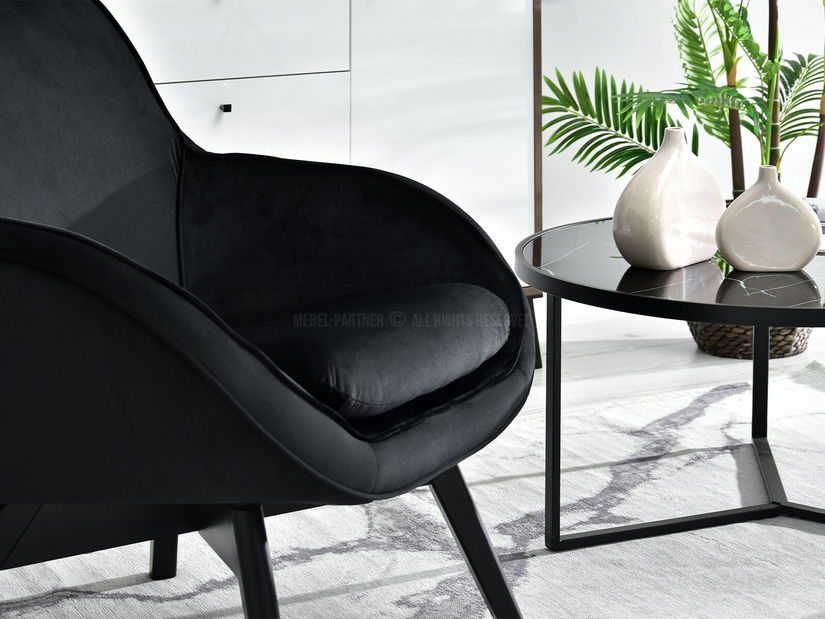 Designové křeslo Merch (černá + bílá)