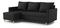 Rohová sedací souprava Ronaldo (L) (černá)