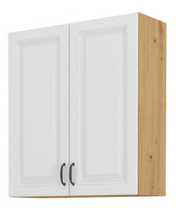 Horní kuchyňská skříňka Sheila 80 G 90 2F (dub artisan + bilá)