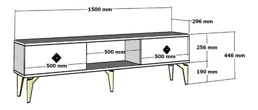  TV stolek/skříňka s krbem Tobuvu 2 (antracit + stříbrná)