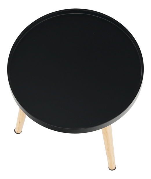 Příruční stolek Sansay (černá + přírodní)