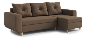  Rohová sedací souprava Eugenie (P) (hnědá)